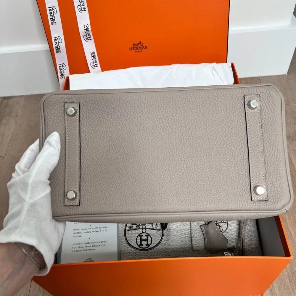 100% Authentic Hermes Birkin 30 Trench Togo PHW Stamp T - Picture 6 of 16